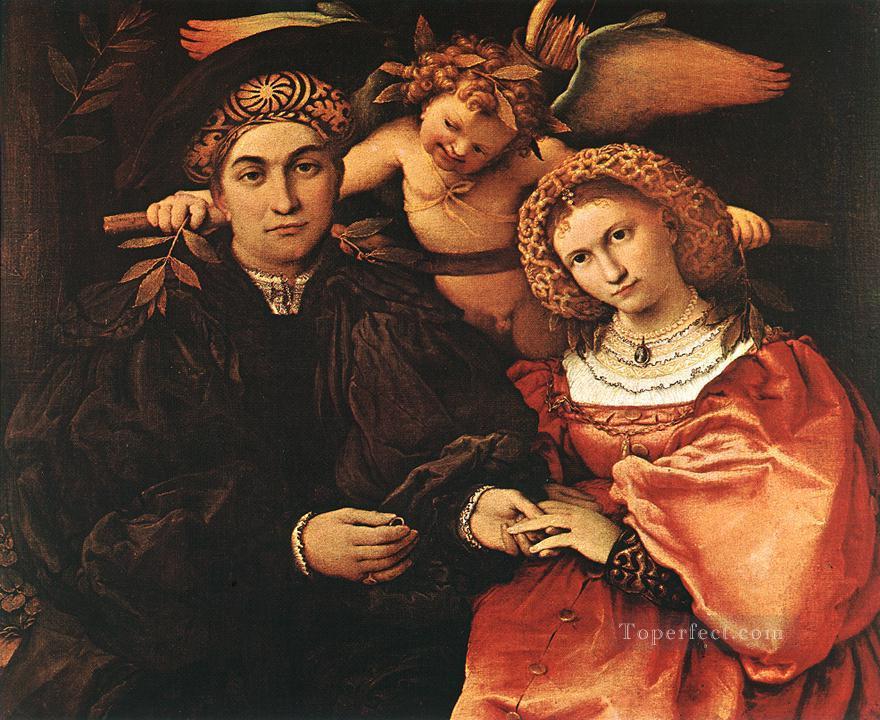 Messer Marsilio and his Wife 1523 Renaissance Lorenzo Lotto Oil Paintings